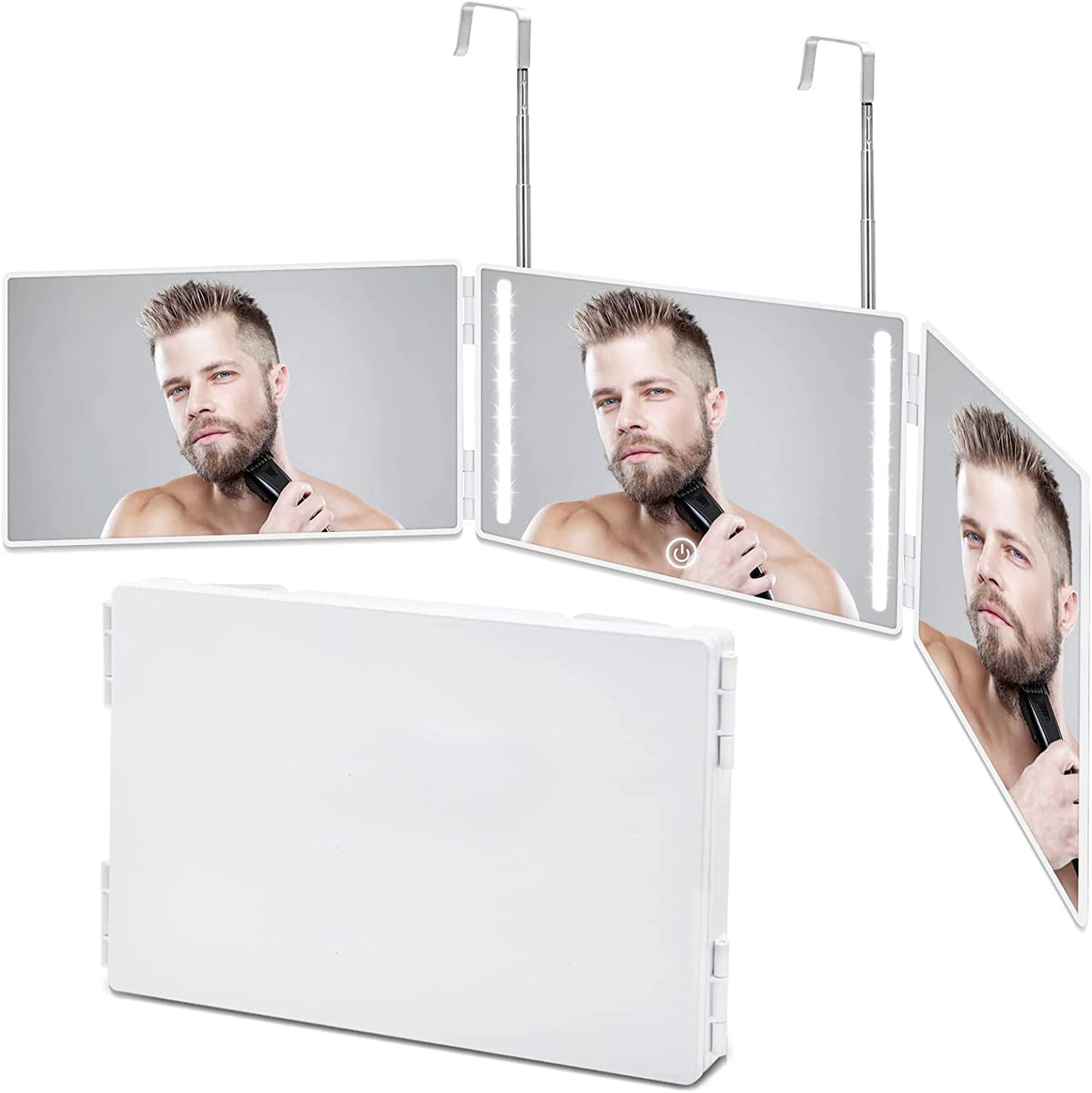 DV Essentials Tri-Fold Vanity DV Essentials Tri-Fold Vanity Mirror — Retractable Wall-Mounted with Adjustable Angles| Wall-Mounted
