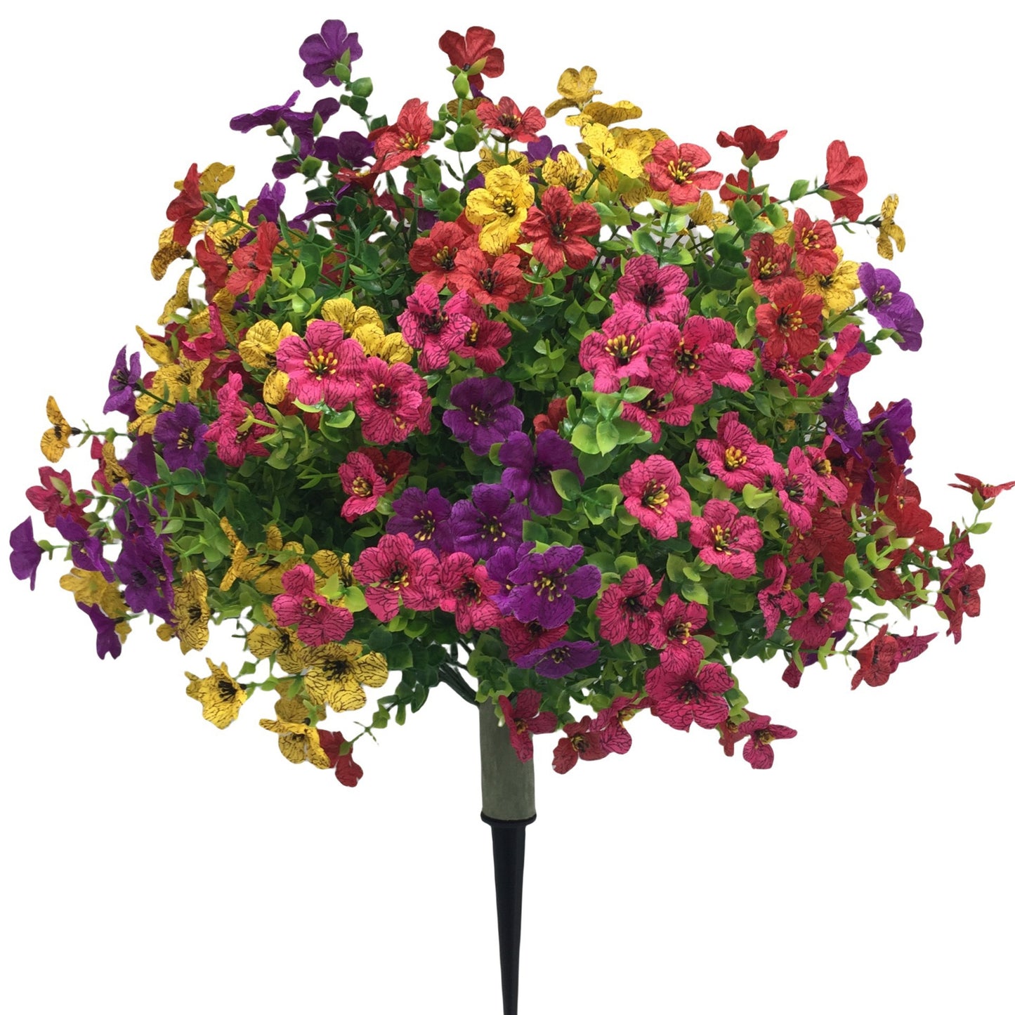 DV Essentials Eucalyptus & Violet Faux Botanical Arrangement — Artificial Greenery Centerpiece