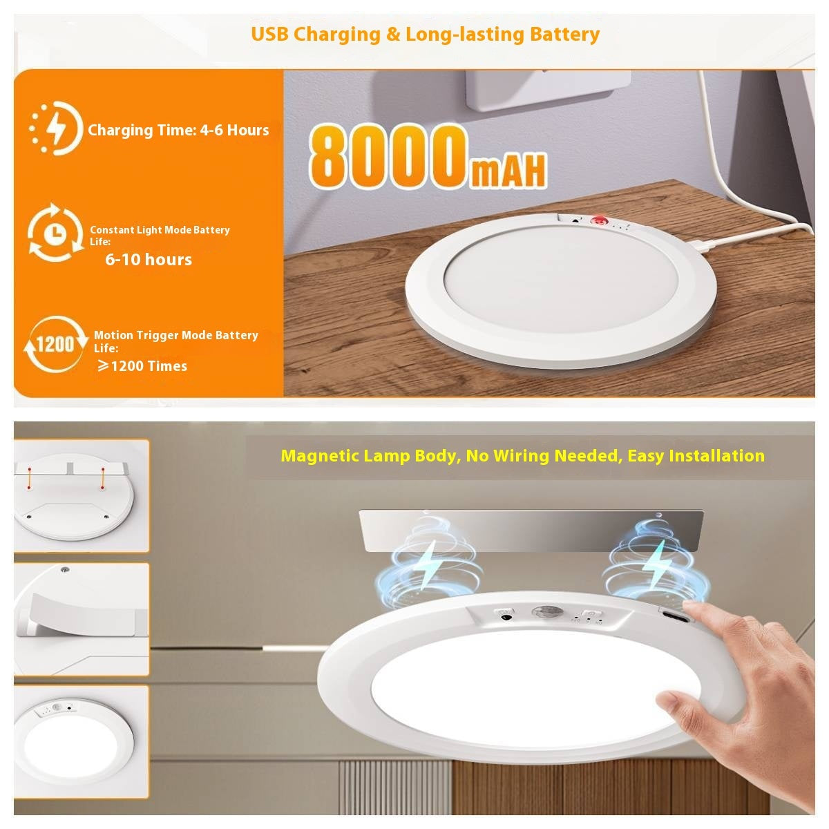 DV Essentials Smart Ambient Flush Mount Ceiling Light — Dimmable LED with Remote Control