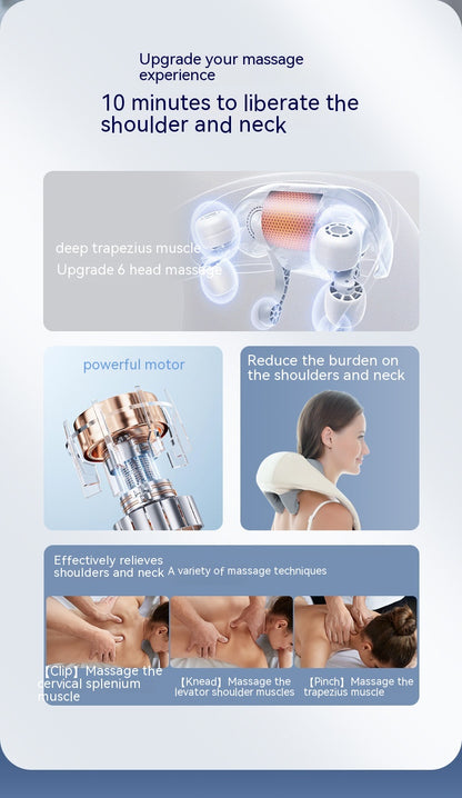 DV Essentials Cervical Relief Neck & Shoulder Massager — Heated Kneading Trapezius Therapy