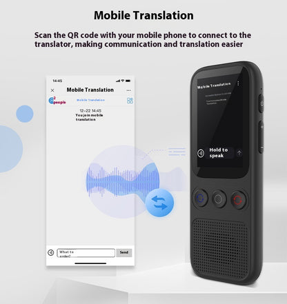 DV Essentials Pocket AI Translator — Multi-Language Offline & Real-Time Voice Translation Device