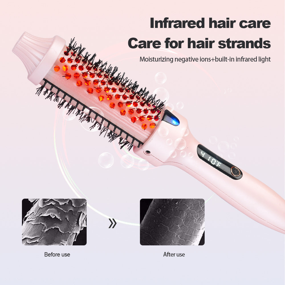DV Essentials 2-in-1 Electric Straightening & Curling Comb — Portable Heated Styling Brush