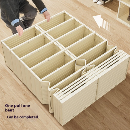 DV Essentials Modular Transparent Shoe Cabinet — Foldable Stackable Storage System