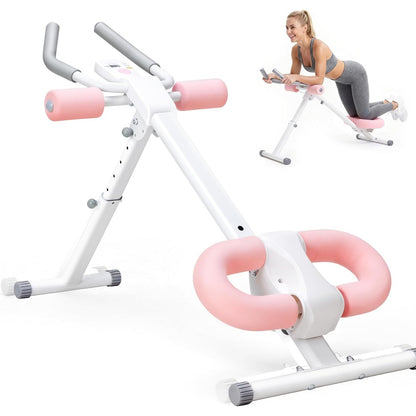 Adjustable Abdominal Training Machine, Featuring 2 Incline Angles And 5 Height Adjustment Levels, Equipped With A Liquid Crystal Display And Foldable.