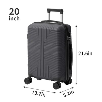 Non-TSA Customs Lock 3-in-1 PP Trolley Case, 20in, 24in, 28in, PP, Dark Gray