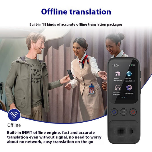 DV Essentials Pocket AI Translator — Multi-Language Offline & Real-Time Voice Translation Device