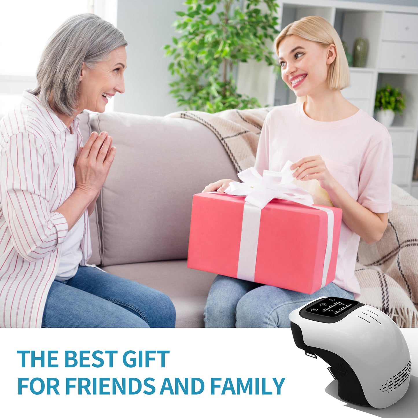 DV Essentials Heated Knee Massager — Infrared Vibration Therapy with Rechargeable Design